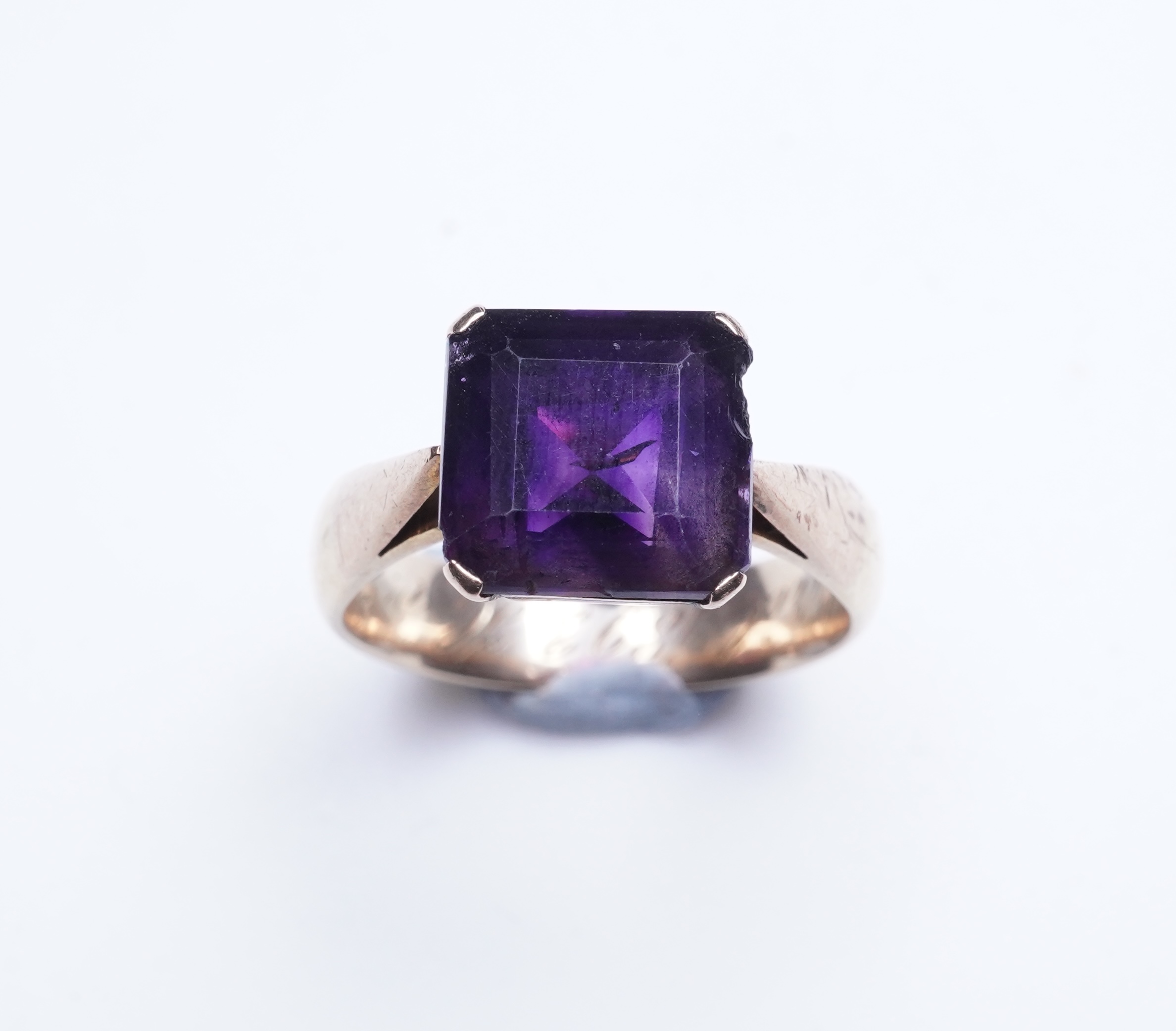 A late Victorian amethyst ring, circa 1893